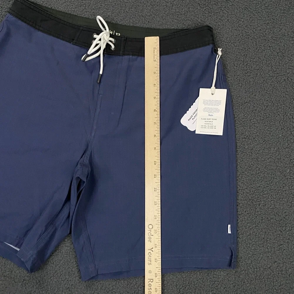 Katin Plant Surf Trunk Mens 32 Blue No Liner Stretch Board Short Swim Hybrid